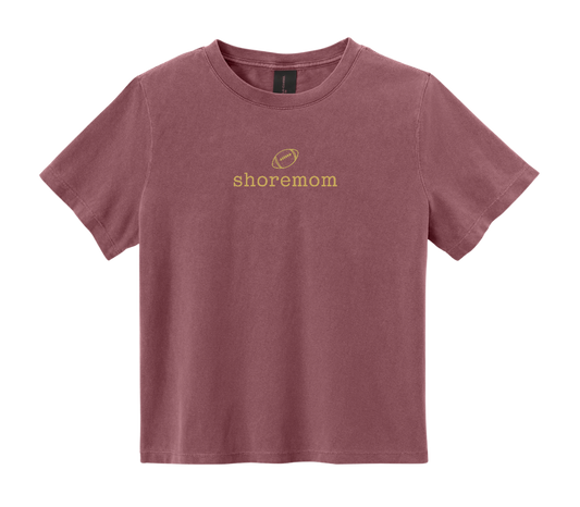 Football Shoremom - BELLA+CANVAS® Women’s Heavyweight Garment-Dyed Tee